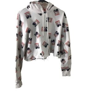 3/$15 Kodak womens monogram crop hoodie sweater size M